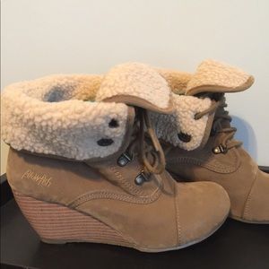 Blowfish Wedge Booties. Size 8.5